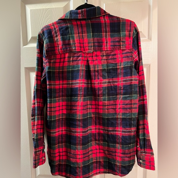 American Eagle Boyfriend Fit Plaid Flannel Shirt Medium - Picture 2 of 6